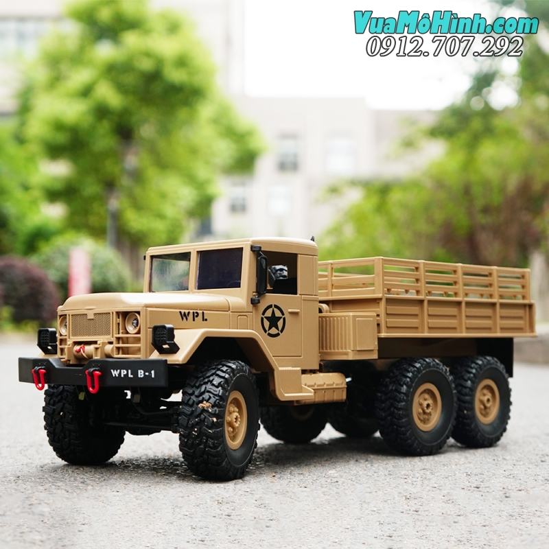 xe tải quân sự mỹ WPL B16 tỉ lệ 1/16 6wd B-16 ô tô RC REO M35 6x6 RTR