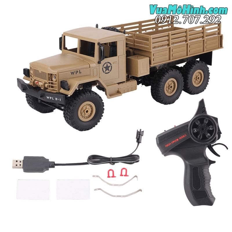 xe tải quân sự mỹ WPL B16 tỉ lệ 1/16 6wd B-16 ô tô RC REO M35 6x6 RTR