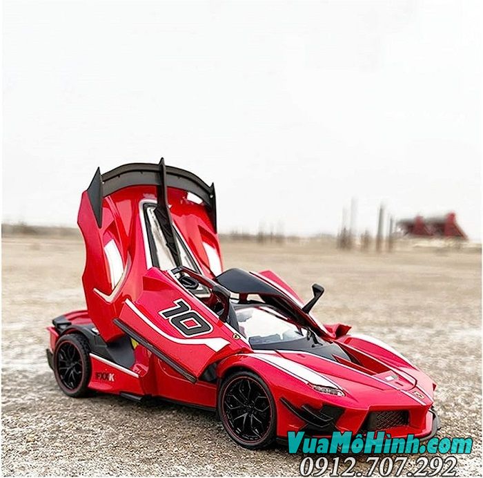 Mô hình siêu xe Ferrari FXX-K tỉ lệ 1:24, mở được cửa, cốp, full kim loại