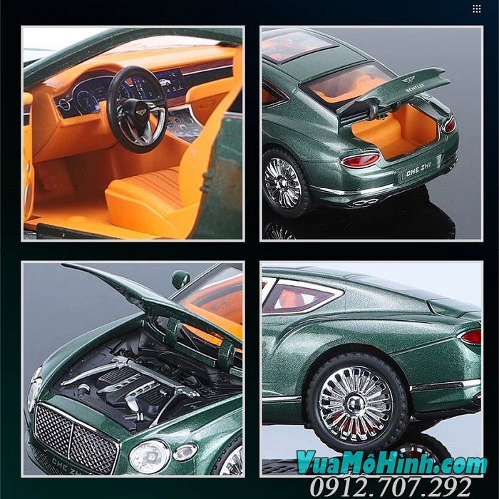 Mô hình xe ô tô Bentley Continental tỉ lệ 1/24 hãng Chezhi