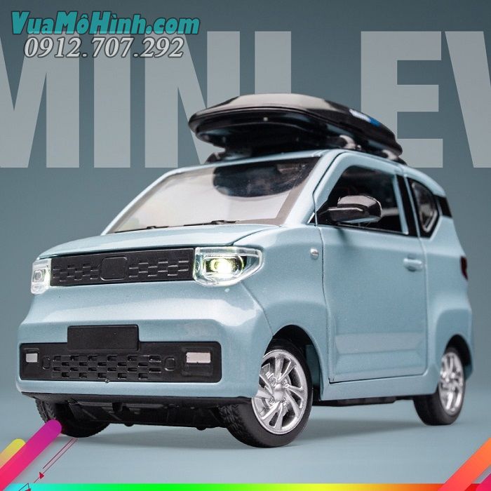 Mô hình xe ô tô điện Wuling HongGuang Mini EV tỉ lệ 1:24