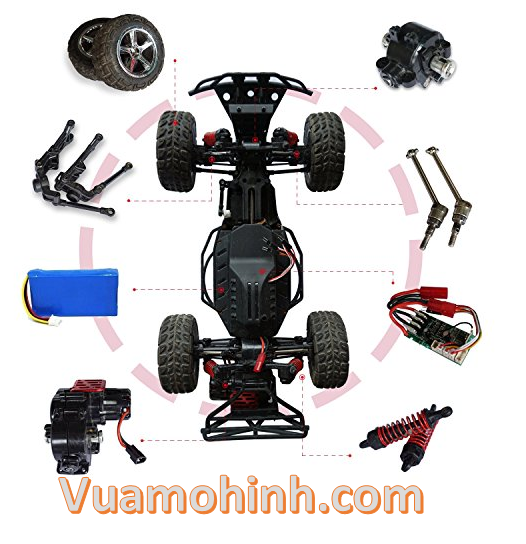 đồ chơi mô hình xe hơi subotech bg1513 xe ô tô đua địa hình off road điều khiển từ xa 2 cầu chính hãng tốc độ cao