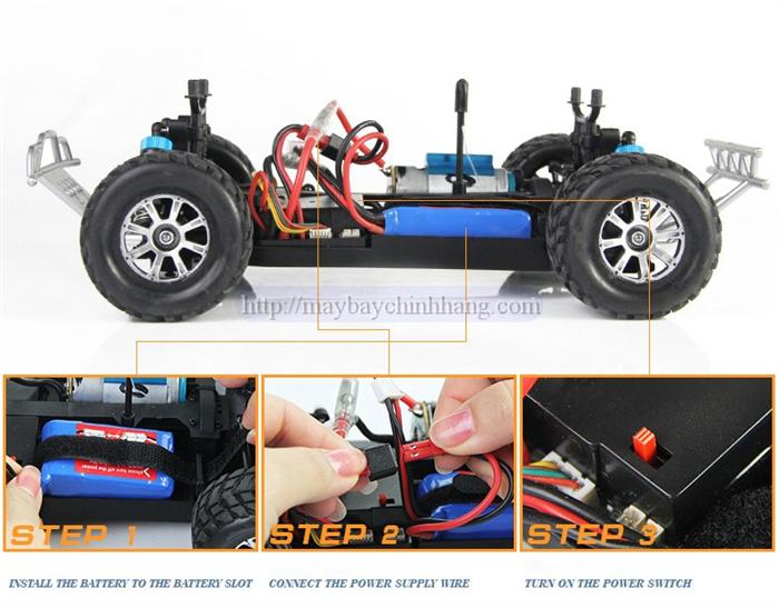 đồ chơi mô hình xe hơi WLtoys A969 xe ô tô đua địa hình off road điều khiển từ xa 2 cầu chính hãng tốc độ cao