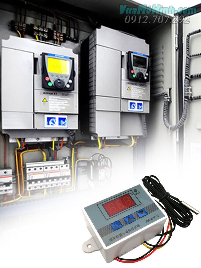 Bộ điều khiển nhiệt độ kỹ thuật số XH-W3002 ấp trứng gà vịt ngan chim W3002 úm vật nuôi gia cầm, chế máy làm sữa chua, khống chế kiểm soát nhiệt độ