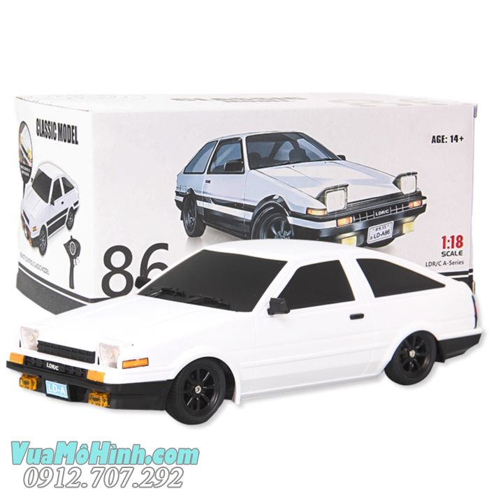 Ô tô điều khiển từ xa AE86 tỉ lệ 1/18 mô hình xe toyota cổ đồ chơi xe hơi