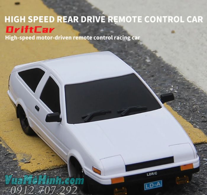 Ô tô điều khiển từ xa AE86 tỉ lệ 1/18 mô hình xe toyota cổ đồ chơi xe hơi