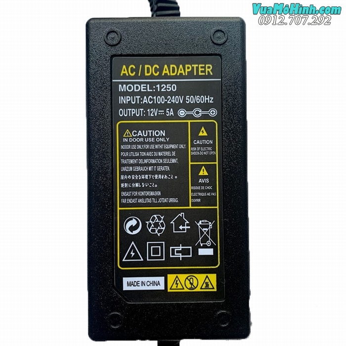 bộ chuyển đổi nguồn apdapter adaptor sạc pin b6 mini 12v 5a 60w