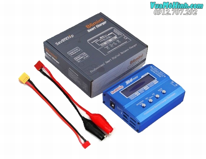 bộ sạc pin lipo đa năng cân bằng imax b6 mini 80w chính hãng sevenchip