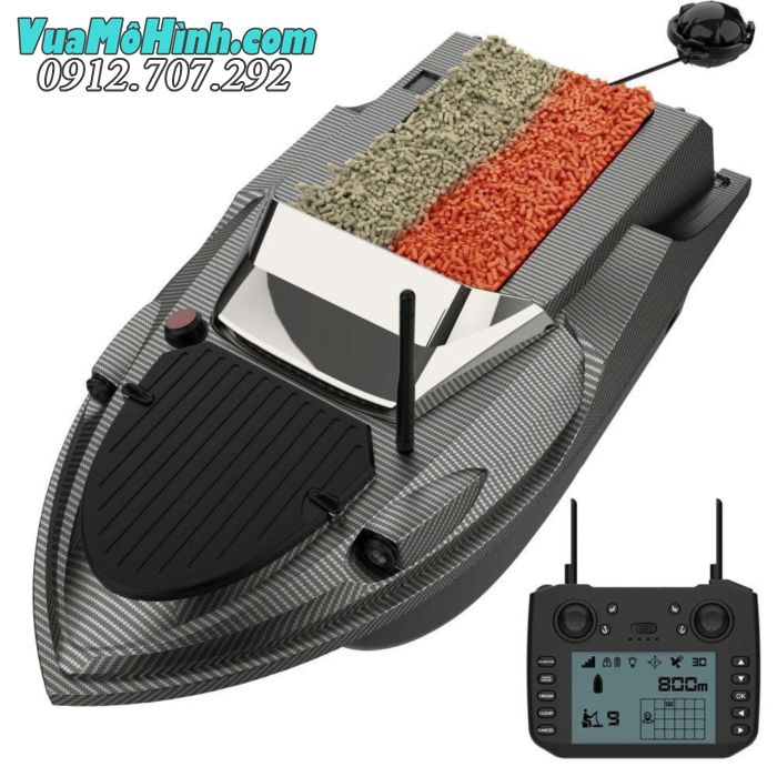 Thuyền thả mồi Flytec V080 GPS điều khiển từ xa có sonar dò cá, tải trọng 3kg, pin 20000mAh, phạm vi 800 mét.