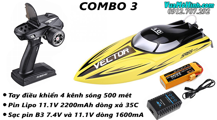 Vector SR65 v792-5 tàu Cano Volantex điều khiển từ xa pnp tốc độ cao ft001