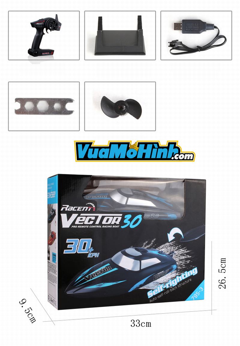 cano điều khiển từ xa vector 30