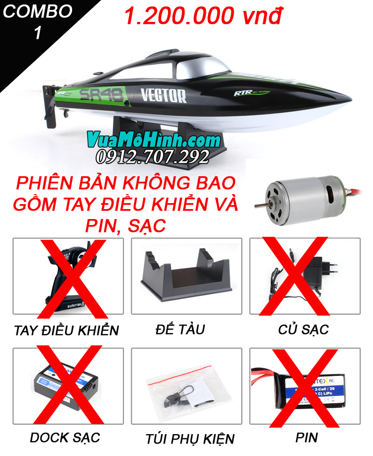 vector sr48 mô hình cano tàu thủy thuyền điều khiển từ xa chính hãng giá rẻ