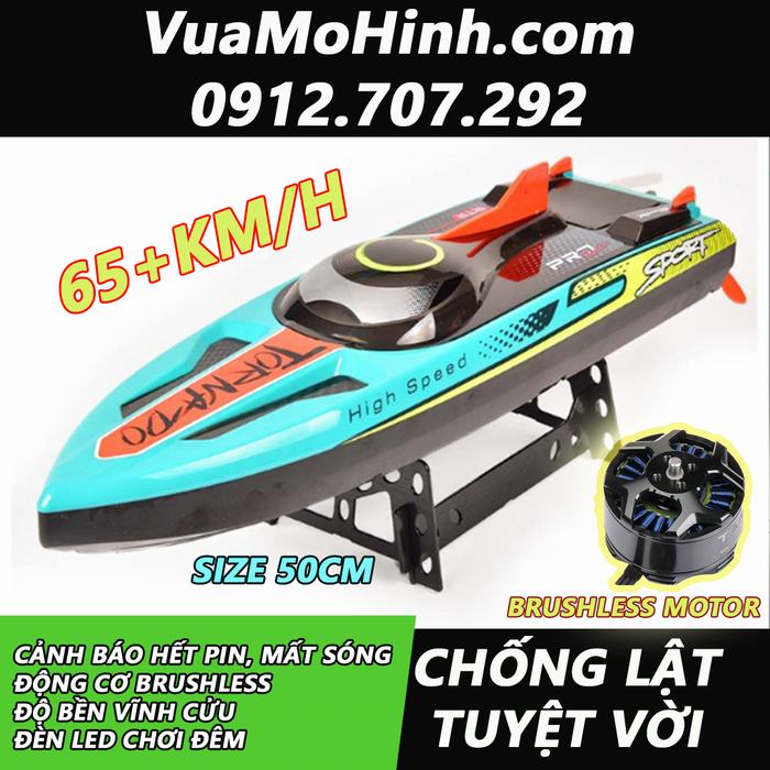 Cano tàu thuyền xuồng mô hình điều khiển từ xa tốc độ cao Henglong 3789 HL3789 Tornado