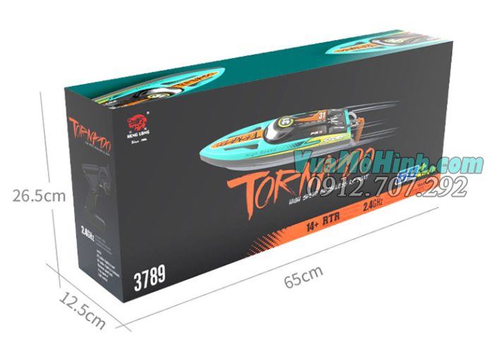 Cano tàu thuyền xuồng mô hình điều khiển từ xa tốc độ cao Henglong 3789 HL3789 Tornado