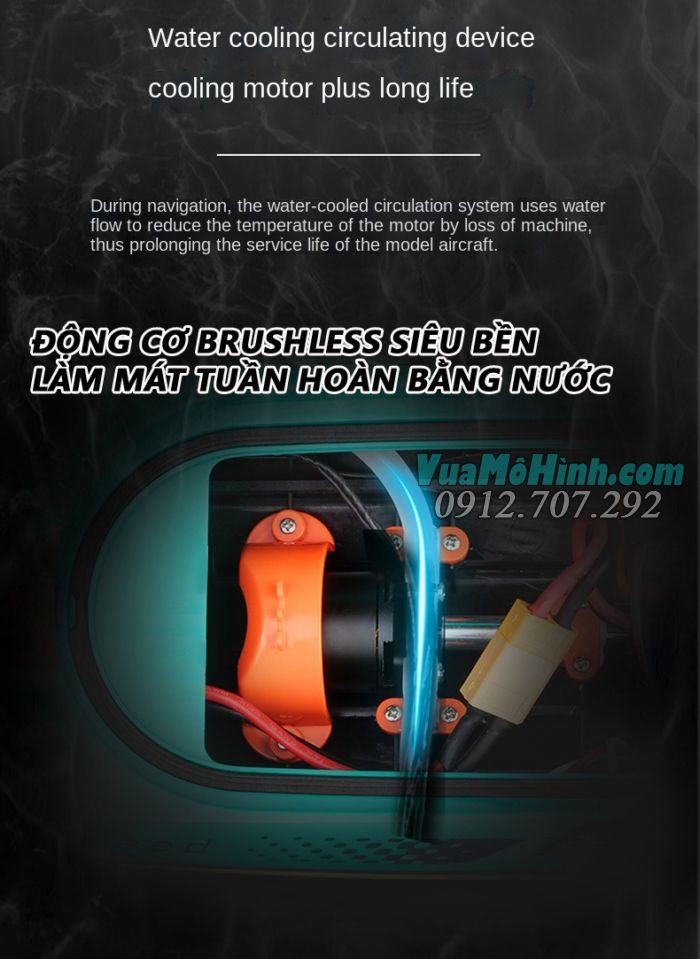 Cano tàu thuyền xuồng mô hình điều khiển từ xa tốc độ cao Henglong 3789 HL3789 Tornado