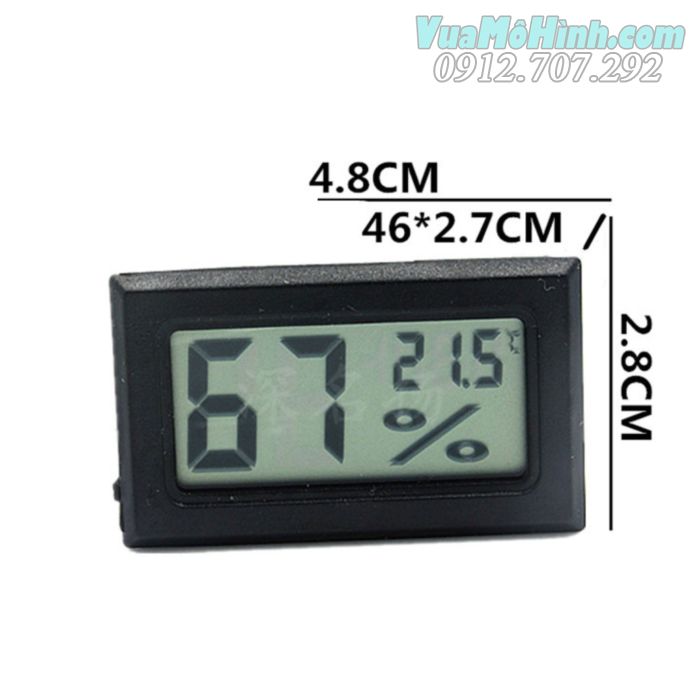 Dụng cụ đo độ ẩm nhiệt độ đồng hồ ấm kế điện tử mini