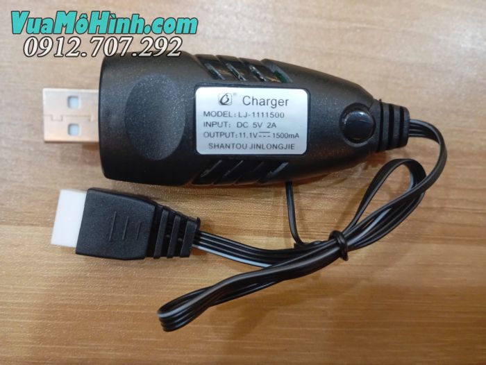 dây sạc usb cho pin 3s 11.1v chính hãng