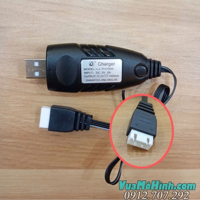 dây sạc usb cho pin 3s 11.1v chính hãng