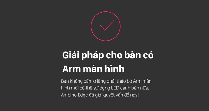 bộ đèn led dán trang trí cạnh bàn làm việc chính hãng ambino edge