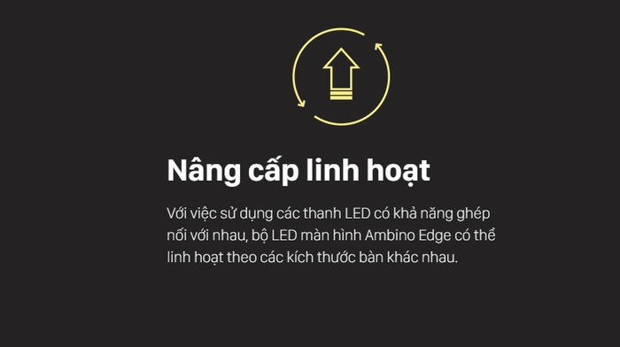 bộ đèn led dán trang trí cạnh bàn làm việc chính hãng ambino edge 