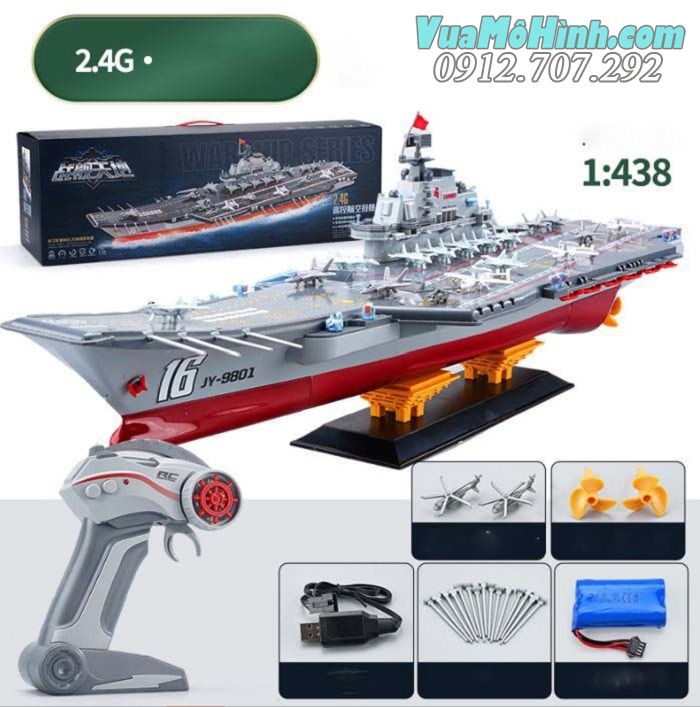 Tàu khu trục sân bay cỡ lớn T41 hãng JJRC mô hình hàng không mẫu hạm JY-9801 tàu chiến cano tàu thuỷ thuyền 