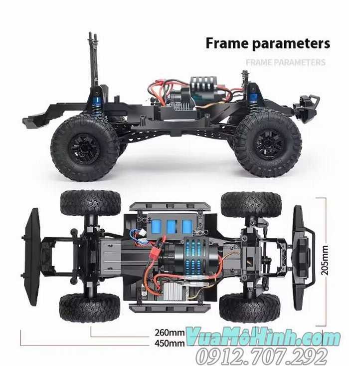 HB ZP1010 xe oto địa hình điều khiển từ xa ZP 1010 tỉ lệ 1/10