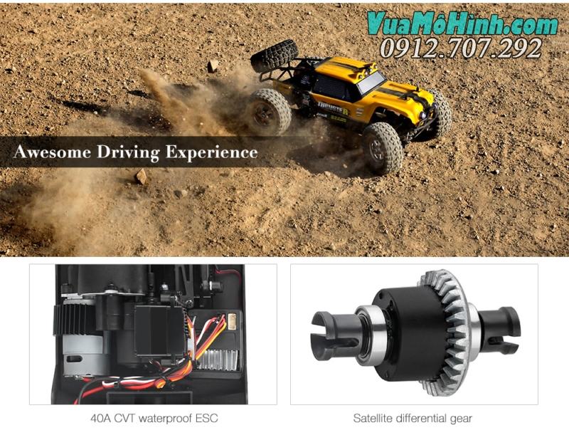 HBX 12889E Thruster 1/12 2.4 Ghz Xe địa hình điều khiển từ xa chính hãng trang bị hộp số 2 tốc độ