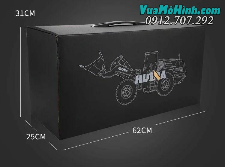 HUINA 1583 1/14 10CH máy xúc lật toàn thân kim loại chính hãng