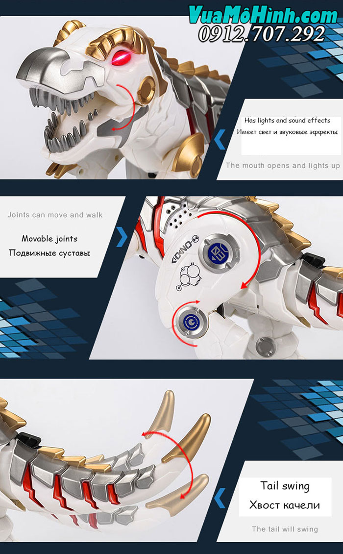 Khủng long bạo chúa robot rô bốt ro bot đồ chơi ss858 ss 858 ss-858 điều khiển từ xa