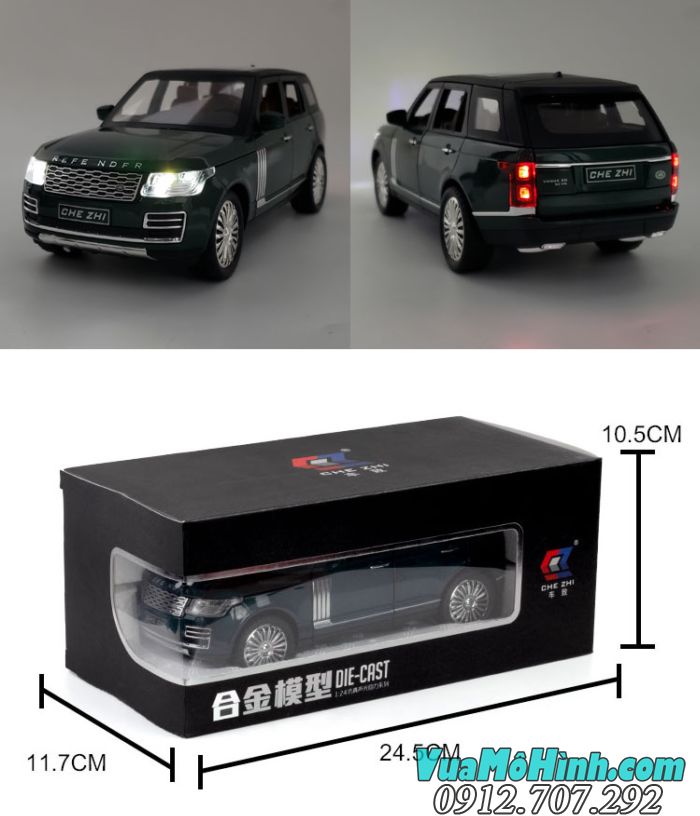 Mô hình xe ô tô Land Rover Ranger Rover tỉ lệ 1/24 đồ chơi trẻ em