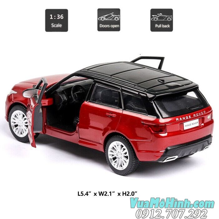 Mô hình xe Range Rover tỉ lệ 1/36  jackiekim đồ chơi xe hơi