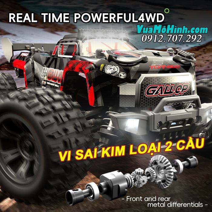 xe ô tô mô hình địa hình điều khiển từ xa tốc độ cao LH-18108 Land Raider Gallop