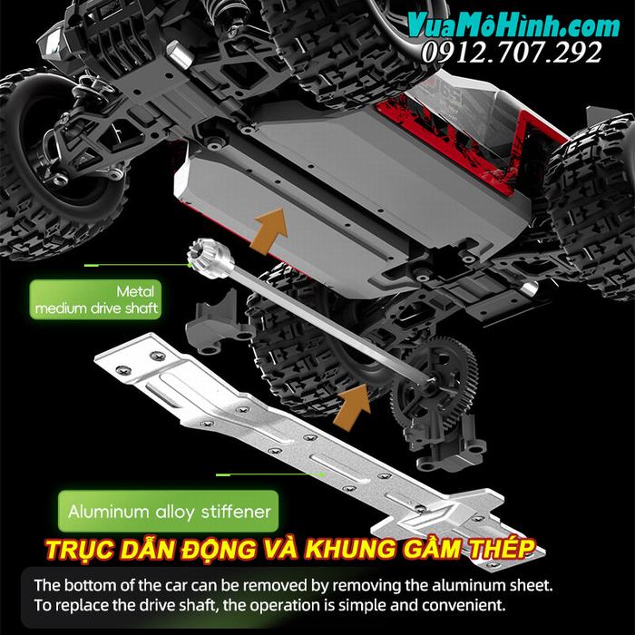 xe ô tô mô hình địa hình điều khiển từ xa tốc độ cao LH-18108 Land Raider Gallop