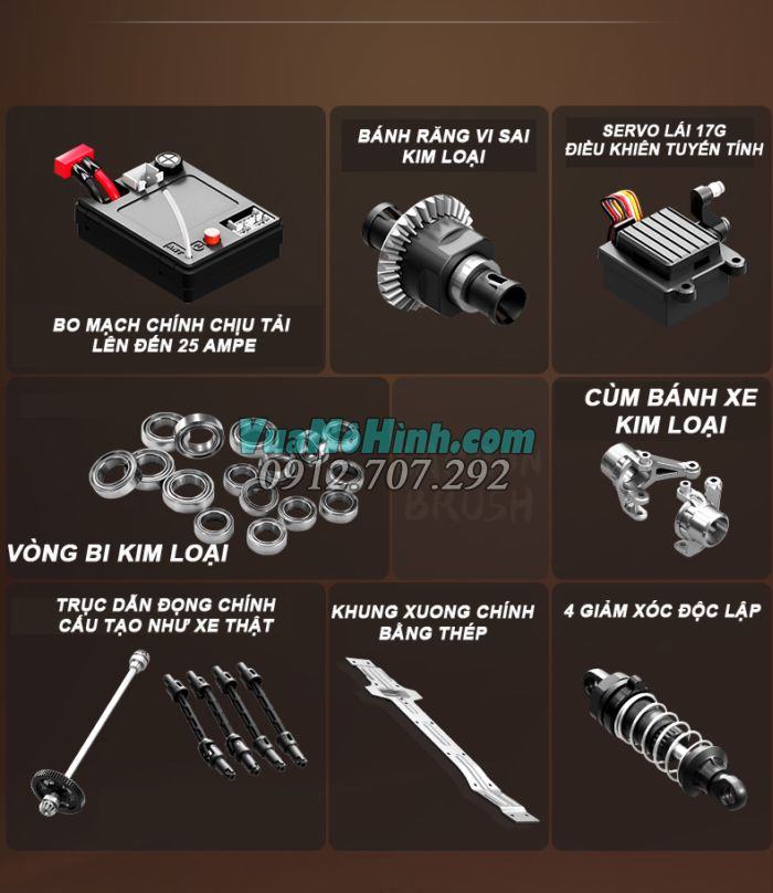 xe ô tô mô hình địa hình điều khiển từ xa tốc độ cao LH-18108 Land Raider Gallop