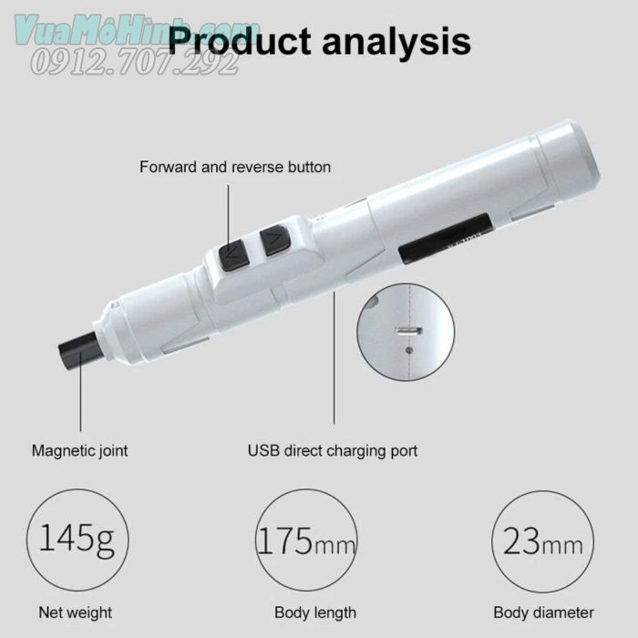 Máy vặn ốc vít điện USB 3.6V 150RPM mini đa năng