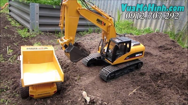 Xe xúc ủi điều khiển từ xa Huina 1510 tỉ lệ 1:18 chính hãng