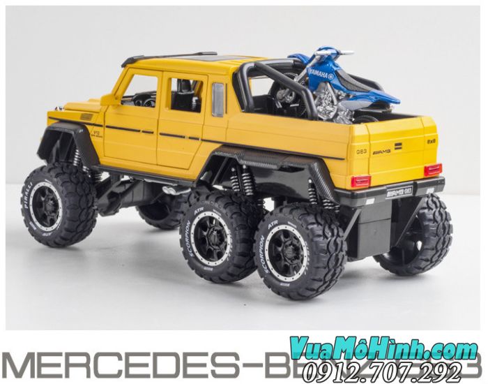 Mô hình xe Mercedes AMG G63 6X6 tỉ lệ 1/24 đồ chơi trẻ em 