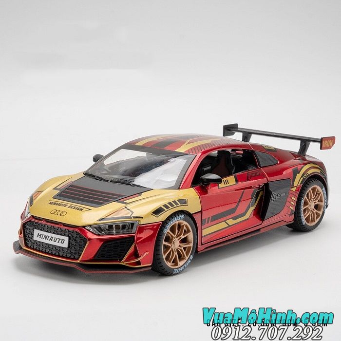 Mô Hình Xe Hơi Thể Thao Audi R8 Iron Man tỉ lệ 1/24 hãng Miniauto