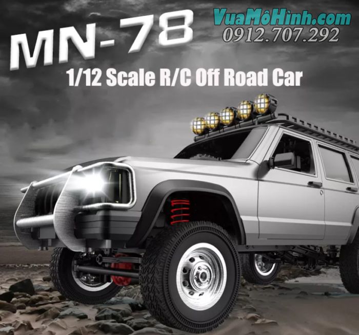 MN78 MN 78 MN-78 Mô hình xe địa hình điều khiển từ xa Truck Through 2.4G RTR xe ô tô leo núi