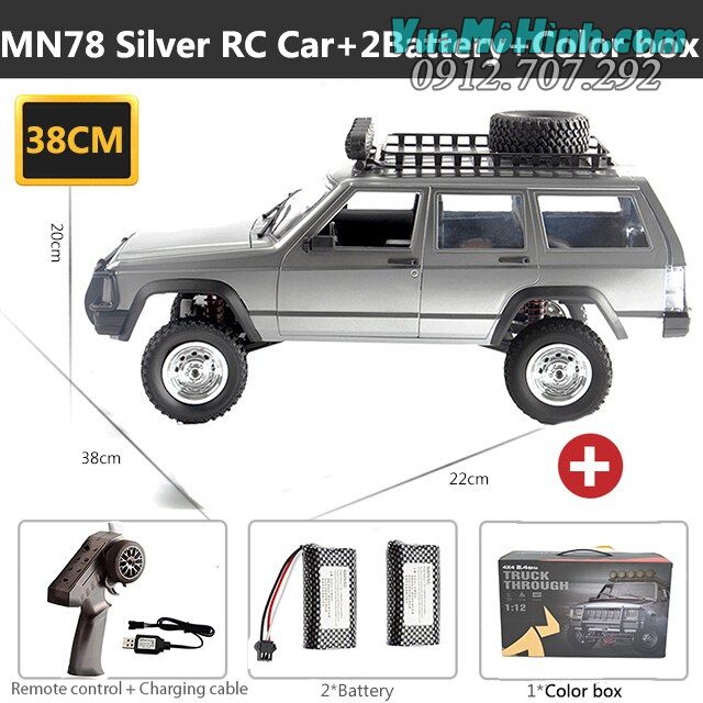 MN78 MN 78 MN-78 Mô hình xe địa hình điều khiển từ xa Truck Through 2.4G RTR xe ô tô leo núi