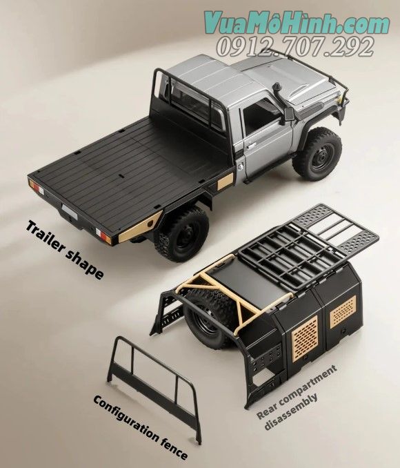 Xe ô tô địa hình điều khiển từ xa RC car MN82 MN82S Toyota Land Cruiser LC79 Super Tourier Patriot Campers