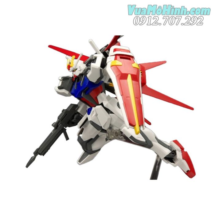 mô hình đồ chơi robot người máy lắp ráp gundam hg 1/144 aile strike gundam , gat-x105 + aqm e-x01 , rô bốt siêu nhân lắp ghép bandai 