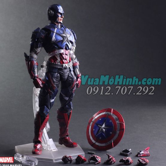 Mô hình nhân vật Captain America Play Arts Kai trong phim Marvel cao 25cm PAK BL 