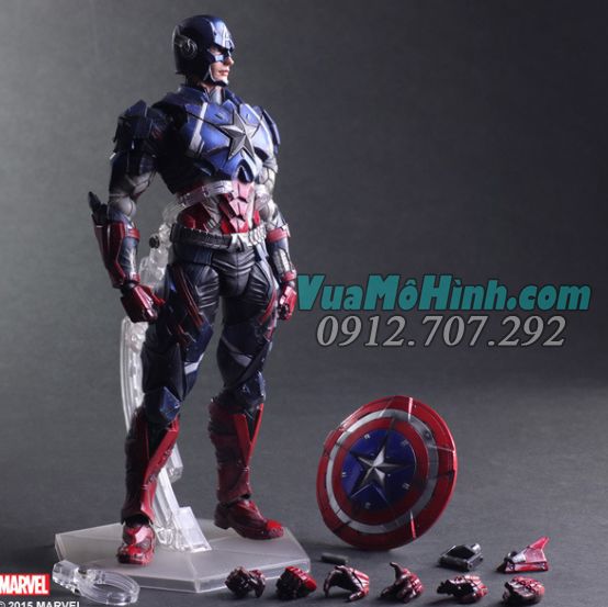 Mô hình nhân vật Captain America Play Arts Kai trong phim Marvel cao 25cm PAK BL