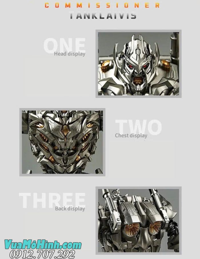 Mô hình YouHu 6618D Megatron Galvatron Mega Tank robot biến hình cao cấp