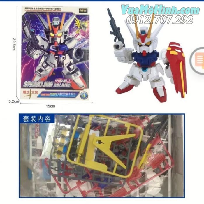 Mô hình đồ chơi robot siêu nhân biến hình lắp ráp Gundam Maichong Soldier SD , rô bốt người máy lắp ghép bandai