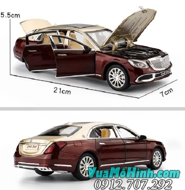 Mô hình xe MAYBACH AMG S600 siêu xe hãng chezhi tỉ lệ 1/24