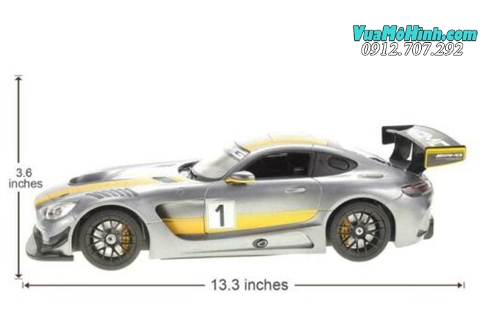 Mô hình xe Mercedes - Benz AMG GT3 siêu xe ô tô điều khiển từ xa tỷ lệ 1:14 Rastar, sóng 2.4Ghz siêu khủng
