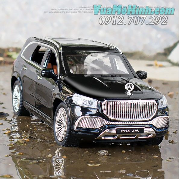 mô hình tĩnh siêu xe ô tô Mercedes Benz Maybach GLS600 tỷ lệ 1:24 , đồ chơi xe hơi oto 4 bánh bằng kim loại