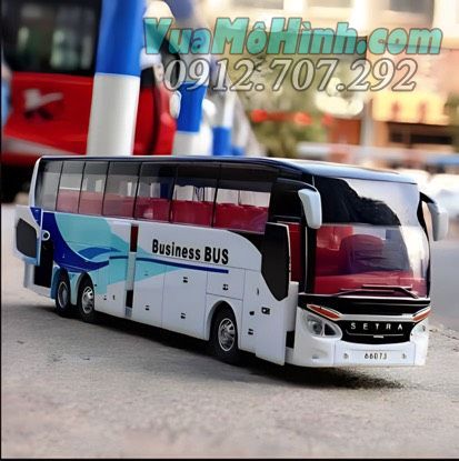 mô hình tĩnh diecast đồ chơi xe ô tô buýt chở khách business bus tỷ lệ 1:32 , xe hơi oto thu nhỏ trưng bày